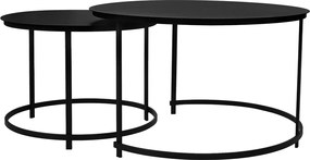Stylowy komplet stolików kawowych Larice Black