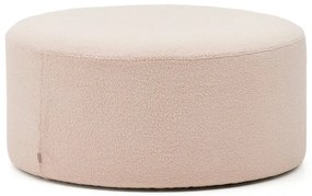 Jasnoróżowy puf z materiału bouclé Kaeli – Kave Home