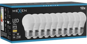 Mexen Nova 10x żarówka LED E27, G45, 3W, Ciepła - 3000K, 315 lm - L101-E27-0330-01x10