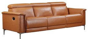 Brązowa sofa z imitacji skóry 222 cm Lund – Støraa