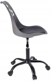 Szaro-czarne krzesło obrotowe do komputera D9-D64