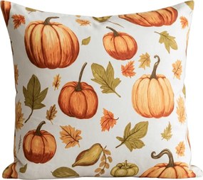 Poszewka na poduszkę z mikrofibry AUTUMN PUMPKINS 45x45 cm, kolorowy