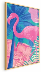 Plakat Abstrakcyjny Flaming 40x60 cm z ramą złotą bez marginesu ARTGEIST B