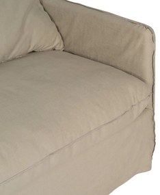 Beżowa lniana sofa 216 cm – Ixia