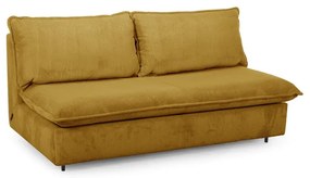 Żółta sztruksowa rozkładana sofa 184 cm Isadora – Bobochic Paris