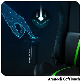 Fotel gamingowy Diablo X-One 2.0 Normal Size, czarno-zielony