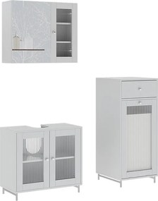 Zestaw mebli łazienkowych biały 60x30x58 malte