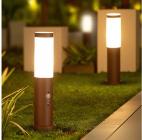 Brilagi - Lampa zewnętrzna z czujnikiem NOVA 1xE27/15W/230V 40 cm IP44 brązowa