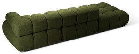 Zielona sofa modułowa z materiału bouclé 288 cm Bellis – Micadoni