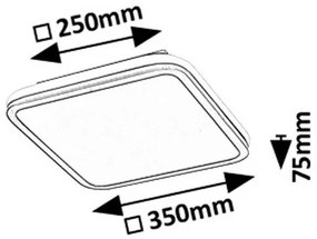 Rabalux 71399 funkcjonalna lampa sufitowa LED Serkan 43W, czarna/biała