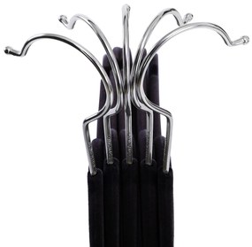 Wieszak na ubrania z czarnym welurem, 20 szt