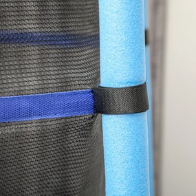 HOMCOM Dziecięca Trampolina Ø163 cm z Siatką Bezpieczeństwa, Do Użytku Wewnątrz i Na Zewnątrz, Obciążenie do 50 kg, Stal, Tworzywo, Niebieska