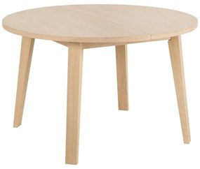 Okrągły rozkładany stół z blatem w dekorze dębu ø 120 cm A-Line – Actona