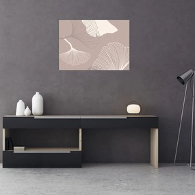 Obraz - Beżowe liście N⁰1 (70x50 cm)