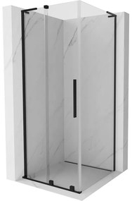 Mexen Velar L kabina prysznicowa rozsuwana 100 x 100 cm, transparent, czarna - 871-100-100-03-70