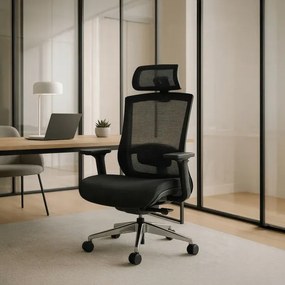 Fotel Biurowy Ergonomiczny Obrotowy DYLAN Czarny