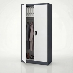 Szafa metalowa wielofunkcyjna: DAWID 900 x 1850 x 450 mm, antracytowo-biała