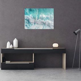 Obraz na szkle - Widok na fale oceanu (70x50 cm)