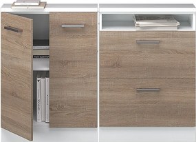 Szafka kuchenna na dach skośny sonoma 120x46x81.6 r-line