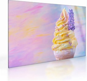 Obraz na szkle - Lody z lawendą (70x50 cm)
