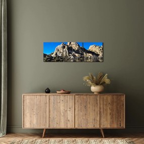 Obraz odbicia skał (z zegarem) (90x30 cm)