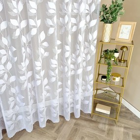 Firana żakardowa Liście wzorzysta elegancka na metry - wys. 180 cm