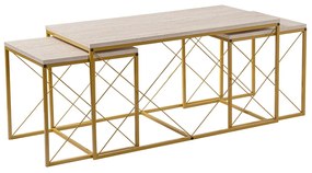 Stolik konferencyjny Defne Gold Travertine