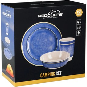 12-częściowy zestaw naczyń kuchennych z melaminy Redcliffs, niebieski