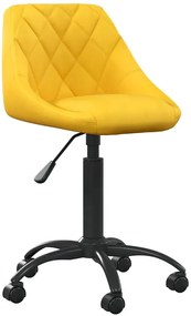 Musztardowy minimalistyczny fotel obrotowy Z4-T64