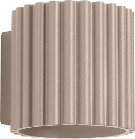 Lampa Ścienna Minimalistyczny Aura, Aluminium - 1 Źródło - L.10 X H.10 Cm - Taupe