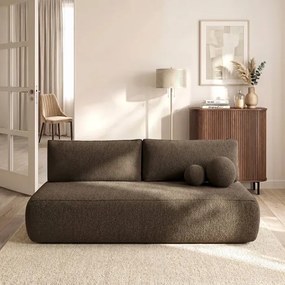 Sofa z Funkcją Spania ARVETO Mocca Boucle Nowoczesna