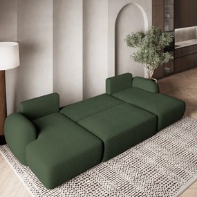 Masseno Narożnik SAVONA z funkcją spania i pojemnikiem na pościel Narozniki U, Rozkładana sofa - Zielony, NOW OR NEVER 37
