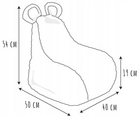 Dziecięcy worek fasolowy ze sztucznego futra BUBBLO, biały