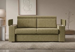 Sofa - kanapa do spania Volta 160x200 cm, z pojemnikami, materacem i stelażem włoskim