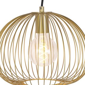 Designerska lampa wisząca złota - Wire Dough