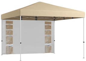 Pawilon z tylną ścianką i kieszeniami 3x3x2,8 m, beżowy