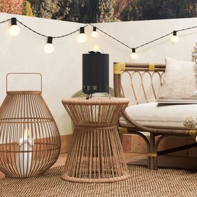 Outsunny Bezdymna miska ogniowa Ø16x25cm ze stali nierdzewnej z szufelką Czarna