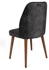 Zestaw krzeseł do jadalni Dallas Anthracite andWalnut, 2 szt.