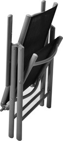 Komplet krzesło aluminiowe rozkładane ogrodowe z podnóżkiem - taboretem