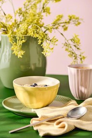 Żółta miska ceramiczna na musli MYNTE LEMONADE