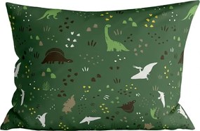 Zestaw 2 szt. dekoracyjnych poszewek na poduszkę DINO STEPS 40x60 cm, ciemnozielony
