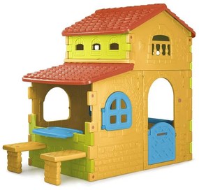Feber domek ogrodowy super villa ze stolikiem krzesłami duży