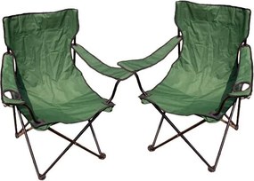 Komplet 2 x kampingowe krzesło składane z miejscem na napoje