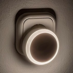 Rabalux 76000 lampka nocna LED do gniazda Zofe, czujnik ściemniania, 0,3 W, 20 lm, IP20