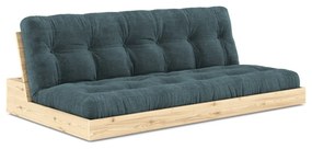 Niebieska sztruksowa rozkładana sofa 196 cm Base – Karup Design