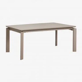 Rozkładany Prostokątny Stół Ogrodowy Z Aluminium Milenca Moka Brown & 180 - 240 - 300 X 100 Cm - Sklum