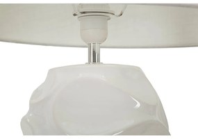 Biała lampa stojąca z tekstylnym kloszem (wysokość 83 cm) Warsaw – Mauro Ferretti
