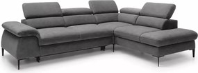 Narożnik z funkcją spania Kassel L 5-osobowy L-kształtny nowoczesny 280 cm sprężyny faliste pianka PUR sofa do salonu lewy/prawy