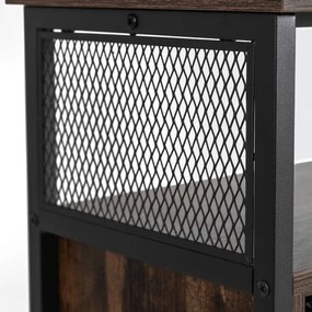 Komoda ARLO 100 cm z Półkami Dąb Rustykalny/Czarny Loftowa