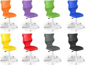 Krzesło szkolne z regulacją wysokości Twist bez podłokietników rozmiar 4-6, podstawa biała